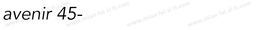 avenir 45字体转换